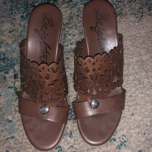 Brighton Shoes Diana Caramel Brown Wedge